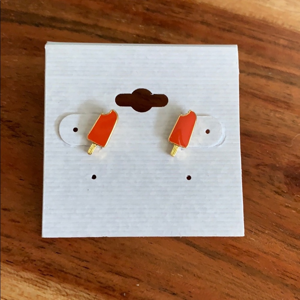Kate Spade Orange Enamel Popsicle Earrings